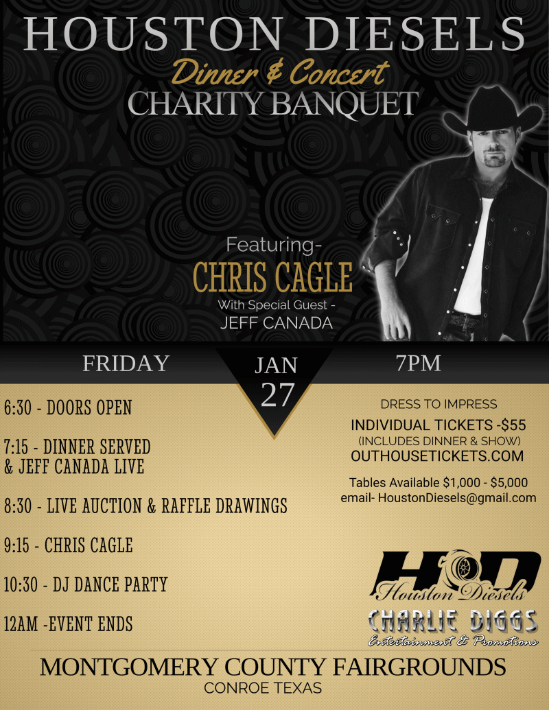 Houston Diesels Charity Dinner and Concert with Chris Cagle